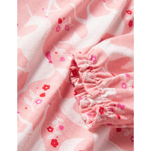 보덴 Boden Printed Long-sleeved Nightie - Boto Pink Unicorn Floral