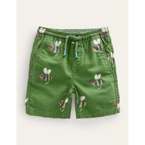 보덴 Boden Pull-on Drawstring Shorts - Safari Green Dude Bees