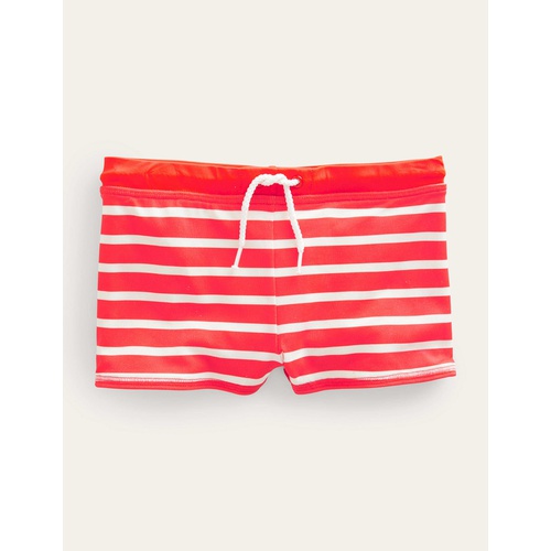 보덴 Boden Swim Trunks - Strawberry Tart & Ivory Stripe