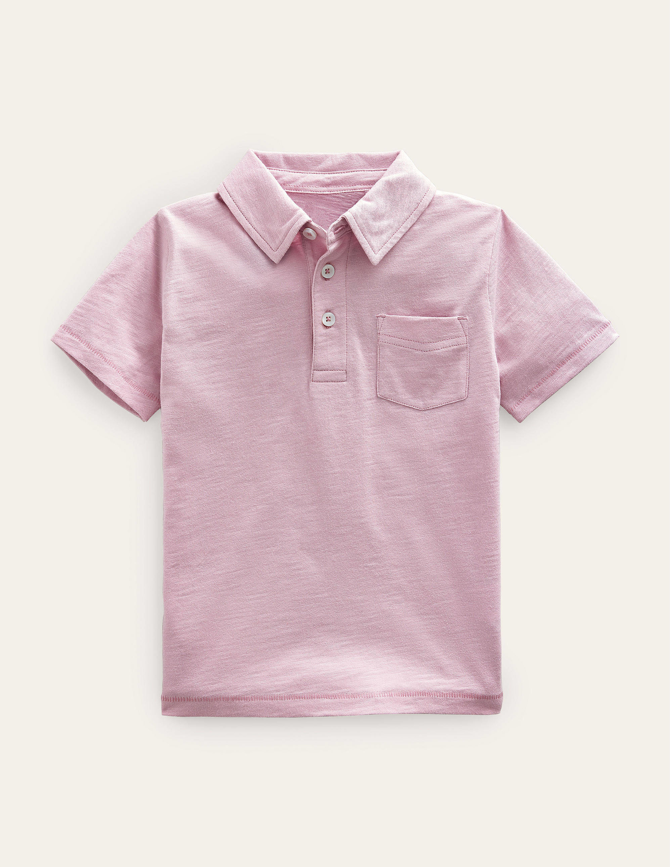 Boden Slub Jersey Polo Shirt - Pink