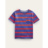 Boden Relaxed T-shirt - Soft Starboard/Mandarin Red