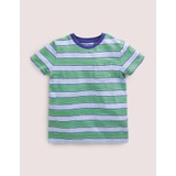Boden Slub Wash T-shirt - Deep Grass Green/Blue Marl