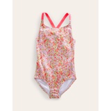 Boden Cross-back Printed Swimsuit - Spring Time Floral