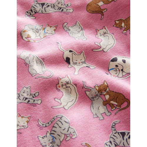 보덴 Boden Snug Long John Pyjamas - Formica Pink Cats