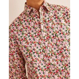 Boden Cutaway Collar Twill Shirt - Small Painted Floral