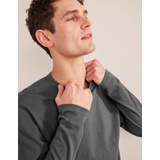 Boden Slim Fit Long Sleeve T-shirt - Grey Pinstripe