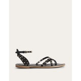 Boden Studded Classic Flat Sandals - Black Leather