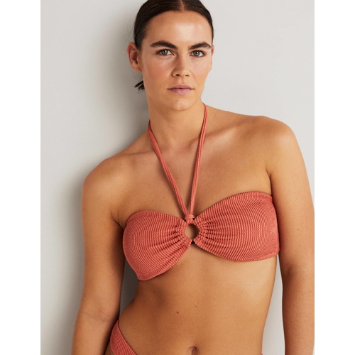보덴 Boden Texture Trend Ring Bikini Top - Terracotta