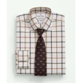 Brooks Brothers X Thomas Mason Cotton Twill Londoner Collar, Windowpane Dress Shirt