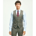 Wool Twill Prince Of Wales Checked Suit Vest
