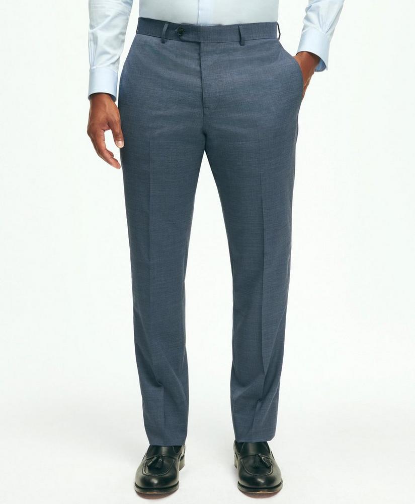 Classic Fit Stretch Wool Mini-Houndstooth 1818 Dress Trousers