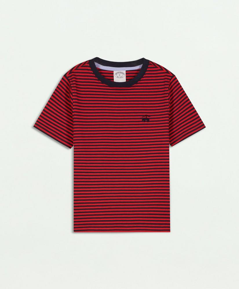 브룩스브라더스 Boys Feeder Stripe T-Shirt