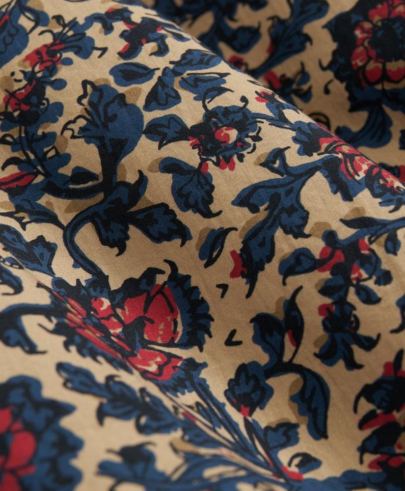 브룩스브라더스 Cotton Short Sleeve Camp Collar Shirt In Batik-Inspired Floral Print