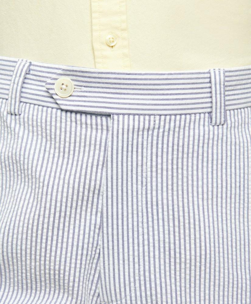 브룩스브라더스 Regular Fit Cotton Seersucker Pants In Classic Stripe