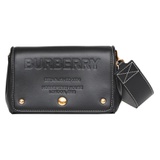 Burberry Hackberry Horseferry Debossed Leather Crossbody Bag_BLACK