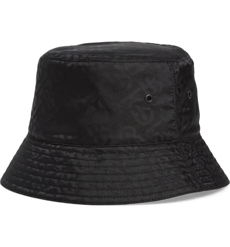Burberry Monogram Jacquard Bucket Hat_BLACK