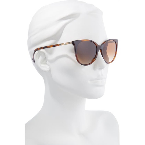 버버리 Burberry 55mm Gradient Cat Eye Sunglasses_LIGHT HAVANA/ BROWN Gradient