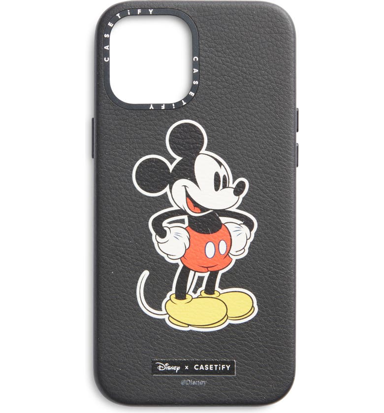 CASETiFY Disney x CASETiFY Biodegradable Leather Mickey iPhone Case_JET BLACK