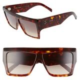 CELINE 60mm Flat Top Sunglasses_DARK HAVANA/ GRADIENT BROWN