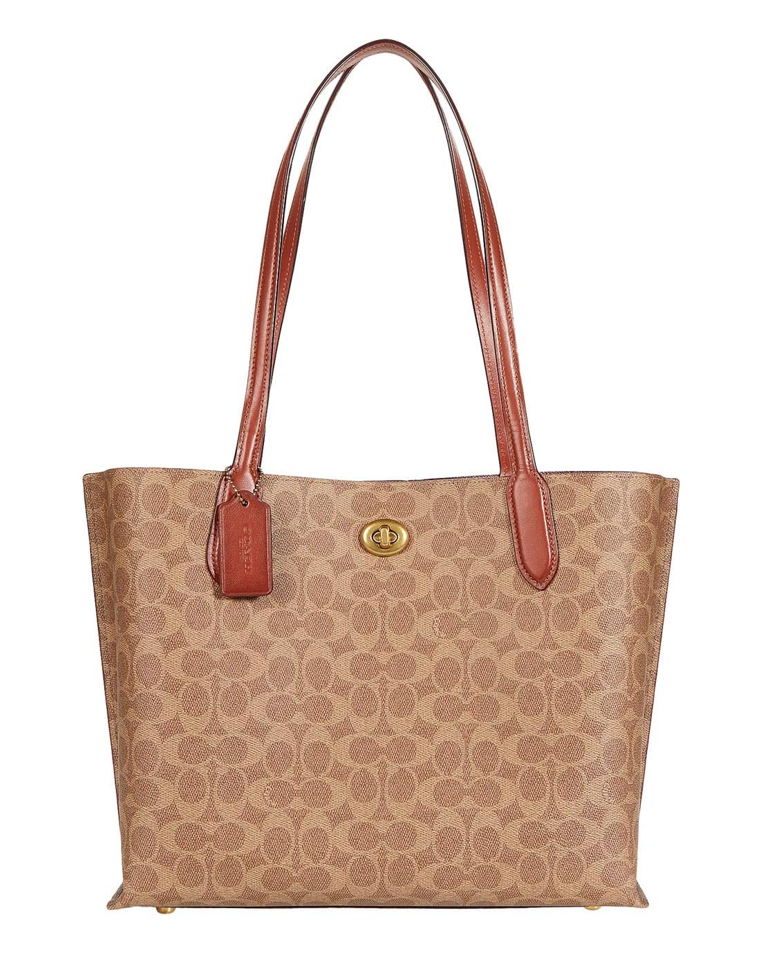 COACH Coated Canvas Signature Willow Tote