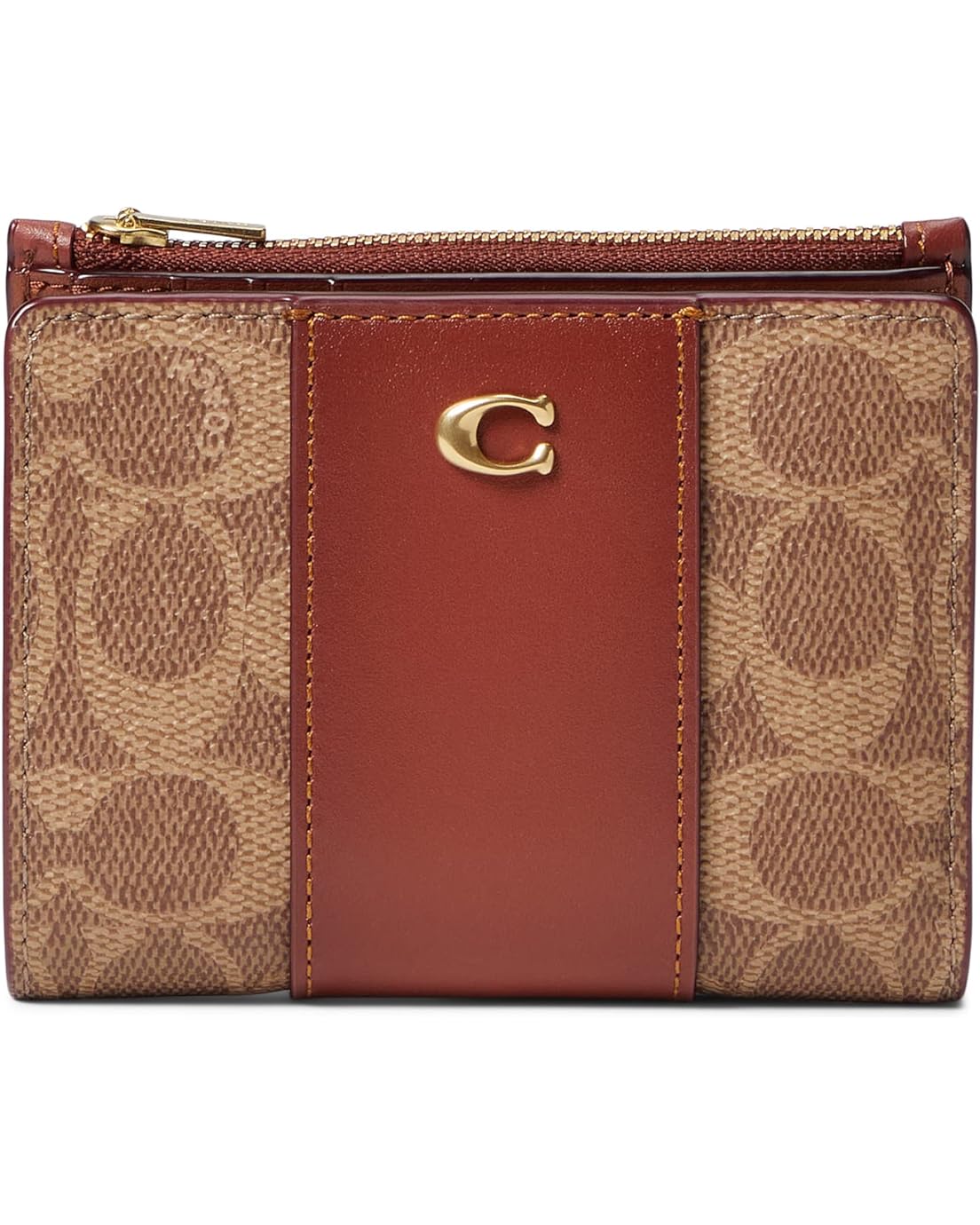 COACH Coated Canvas Signature Bifold Snap Wallet