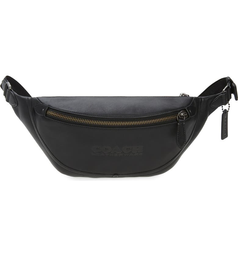 COACH League Leather Belt Bag_BLACK