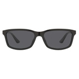COACH 58mm Rectangular Sunglasses_RUBBER GREY