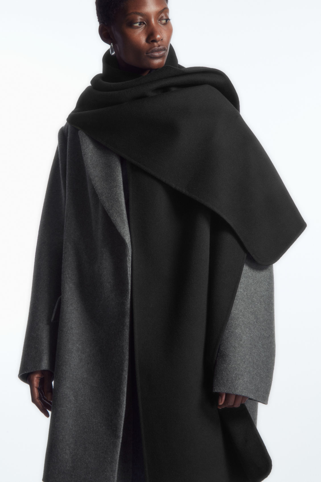 COS OVERSIZED DOUBLE-FACED WOOL SCARF
