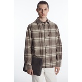 CHECKED WOOL-FLANNEL OVERSHIRT