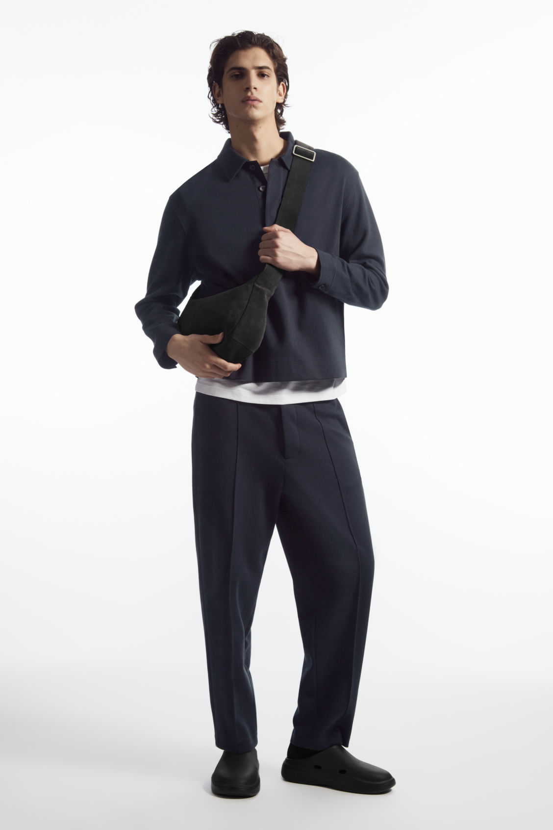 PINTUCKED PULL-ON JERSEY PANTS