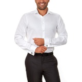 Calvin Klein Mens Dress Shirt Slim Fit Non Iron Herringbone French Cuff