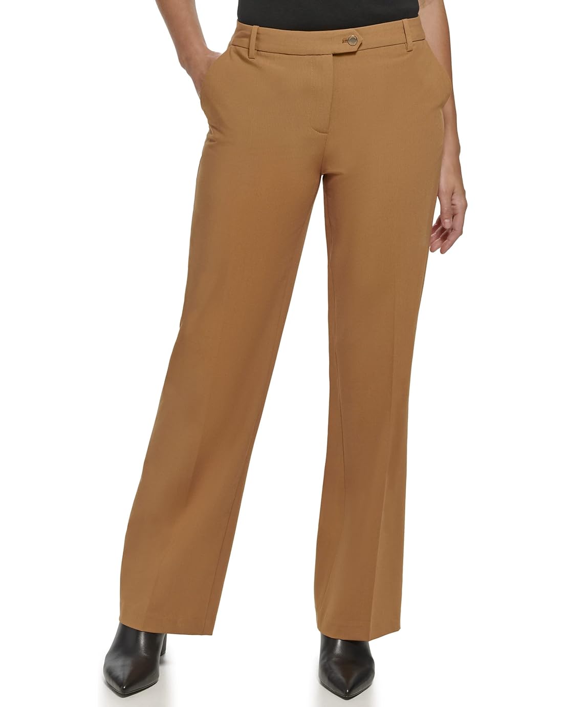 Calvin Klein Straight Pants with Tab Waist