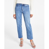 Womens Straight-Leg Ankle Jeans