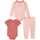 Baby Girls Logo Print Bodysuits and Joggers 3-Piece Set