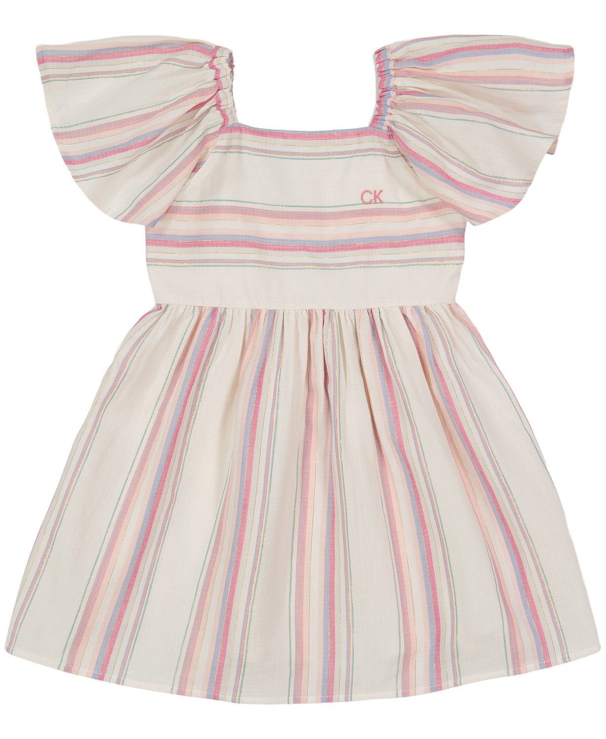 Little Girls Lurex Stripe Fit-and-Flare Dress