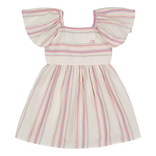  Little Girls Lurex Stripe Fit-and-Flare Dress