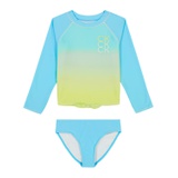 Big Girls Dip Dye Effect Rashgaurd Set Swimsuit