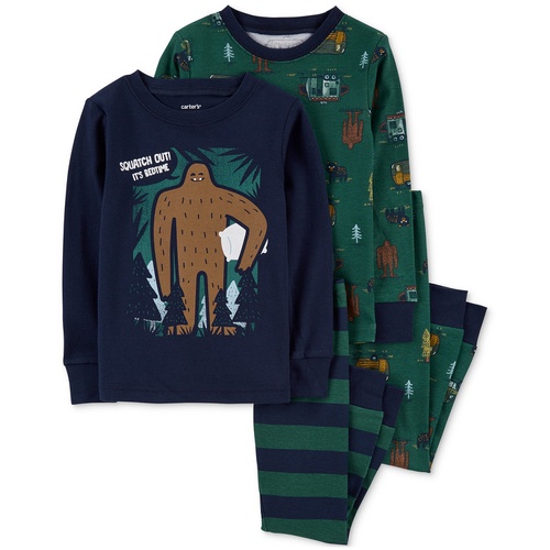 카터스 Baby Boys 4-Pc. Bigfoot Snug-Fit Cotton Pajamas Set