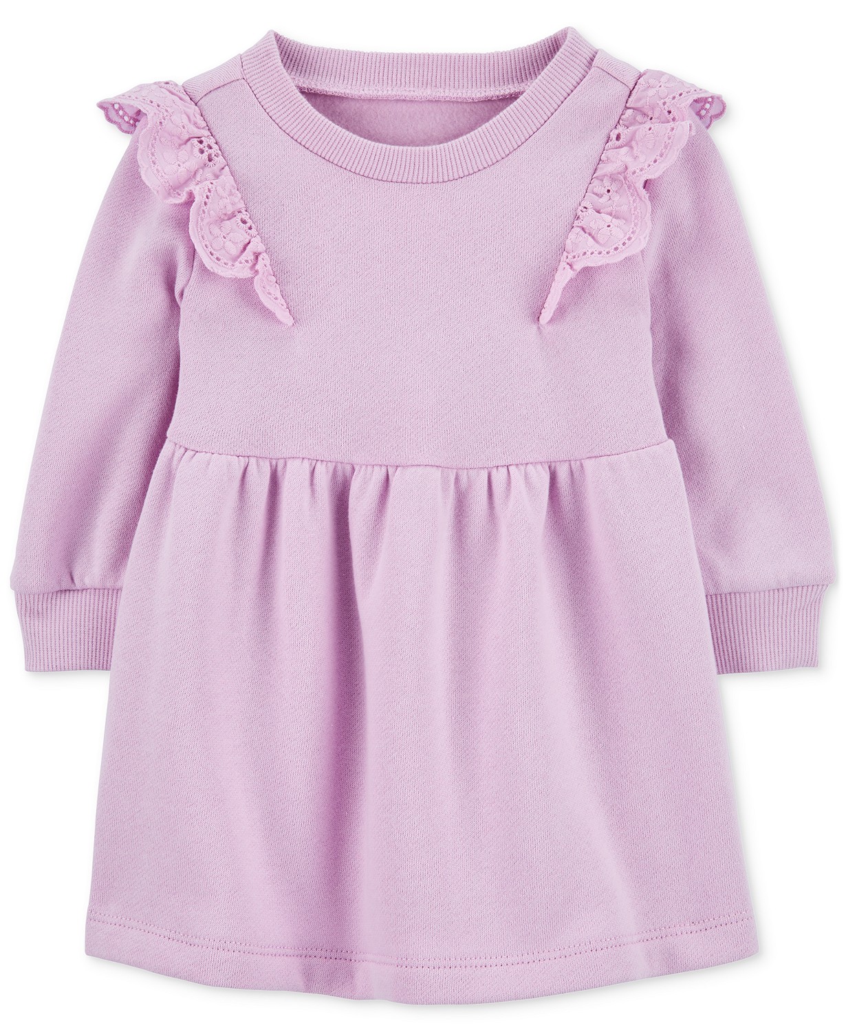 Carters Baby Girls Long-Sleeve Fleece Dress with Diaper Cover