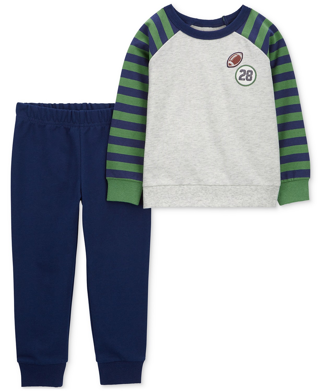 Baby Boys Football Raglan Shirt and Pants 2 Piece Set