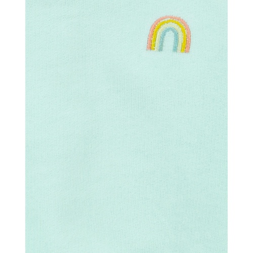 카터스 Baby Girls Rainbow Sweatshirt and Shorts 2 Piece Set