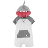 Baby Boys Shark Short Sleeves Romper