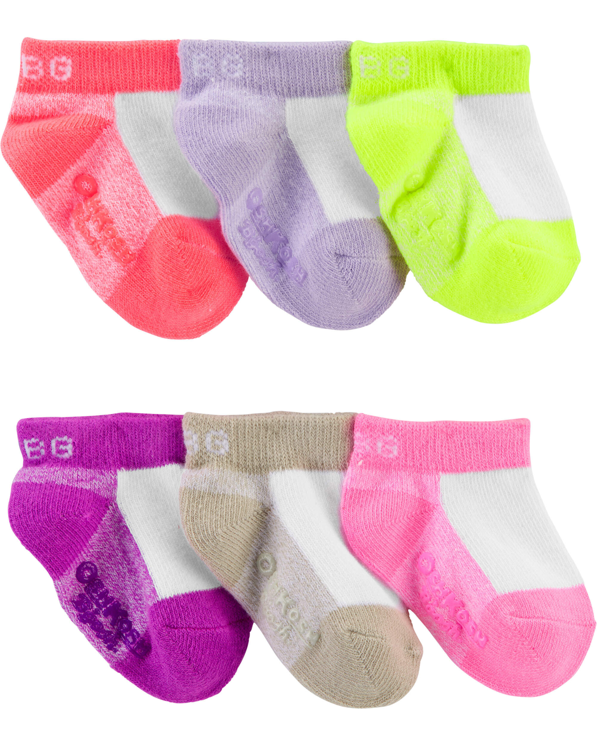 Carters Baby 6-Pack Neon Ankle Socks