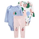Carters Baby 3-Piece Pear Outfit Set