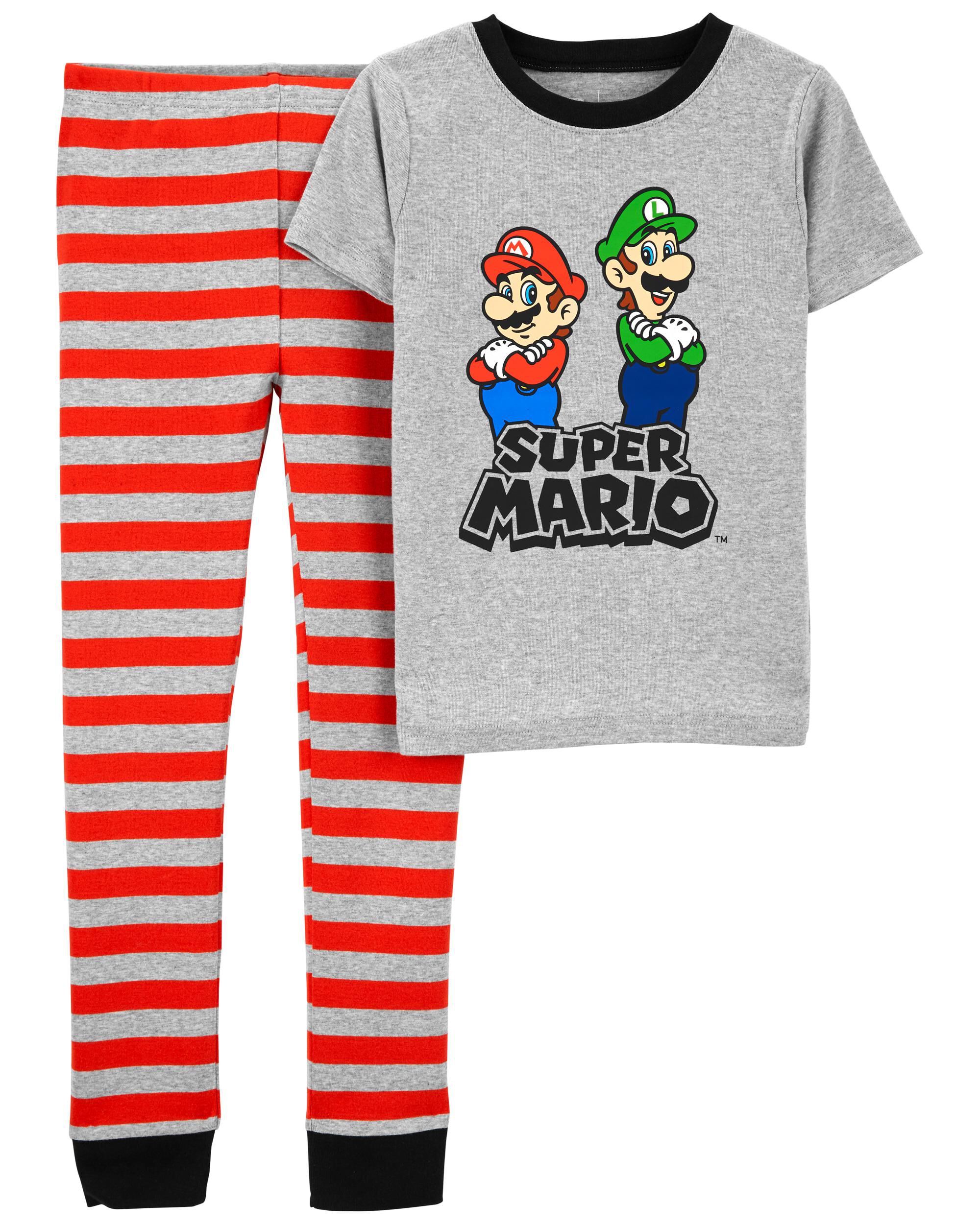 Carters Kid 2-Piece Super Mario 100% Snug Fit Cotton PJs