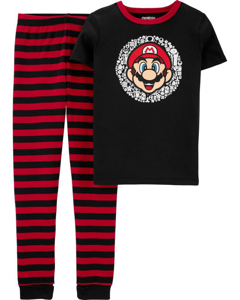 Carters Kid 2-Piece Mario 100% Snug Fit Cotton PJs