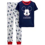 Carters Kid 2-Piece Mickey Mouse 100% Snug Fit Cotton PJs
