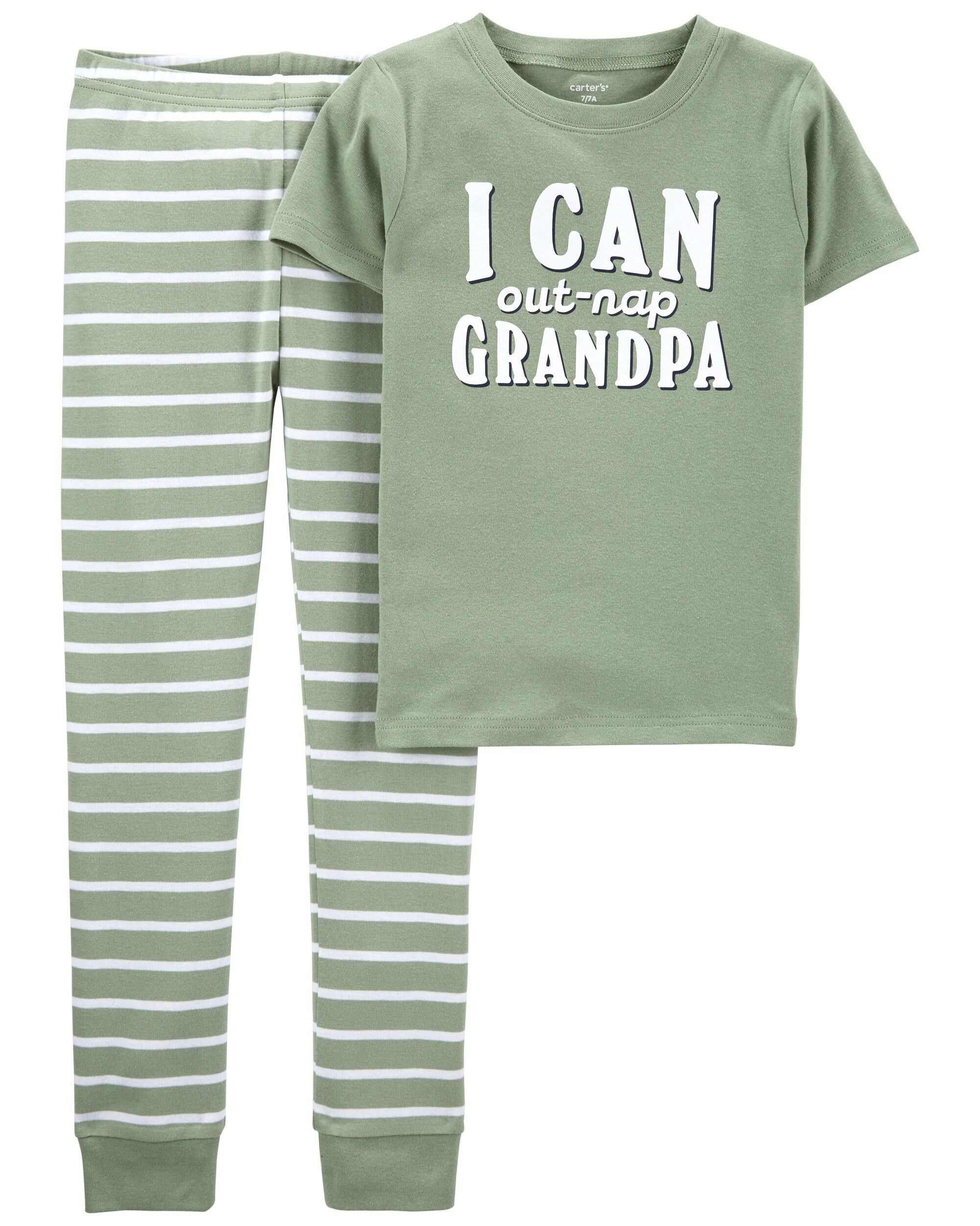 Carters Kid 2-Piece Grandpa 100% Snug Fit Cotton PJs