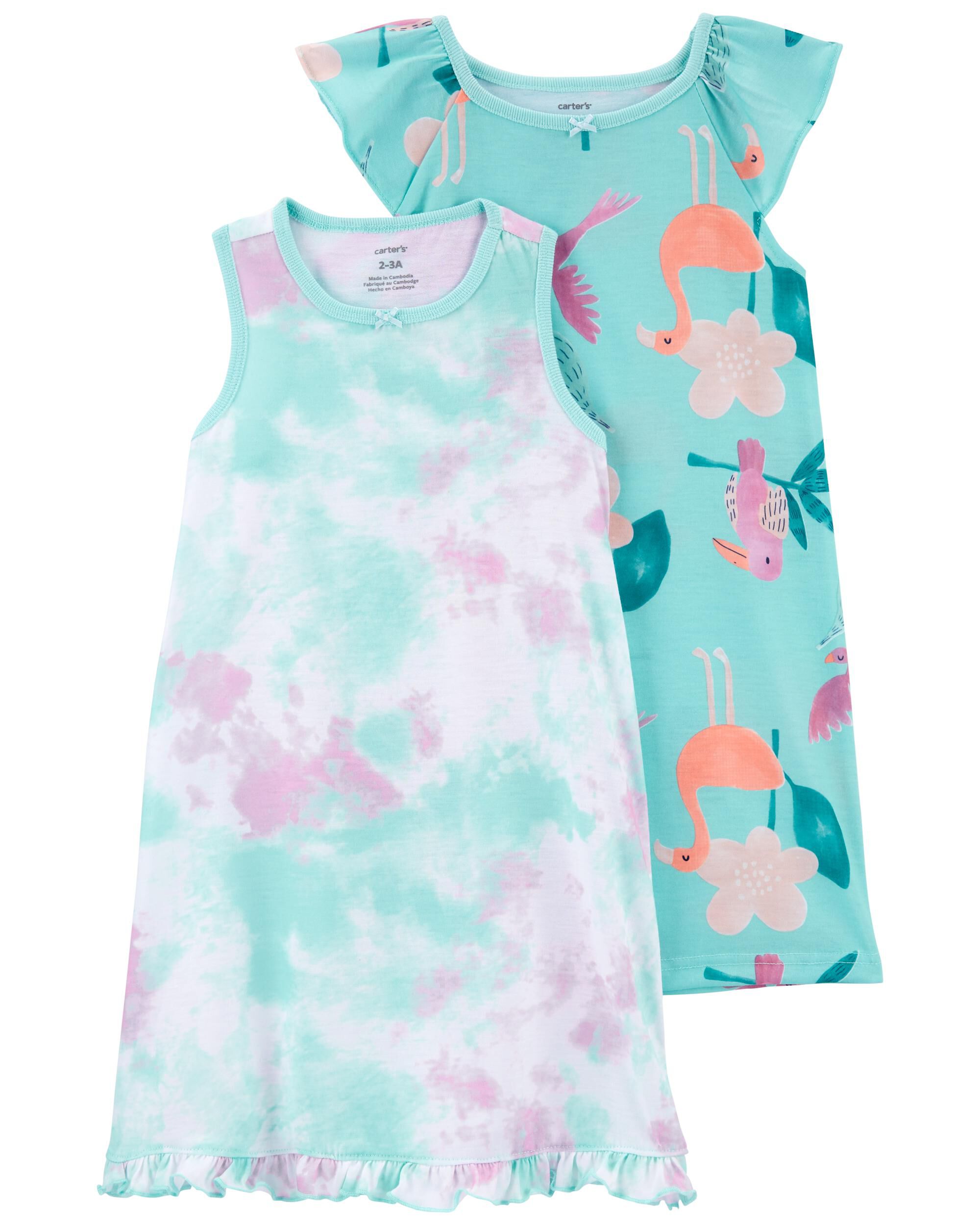 Carters Kid 2-Pack Tropical Nightgowns