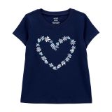 Carters Floral Heart Tee